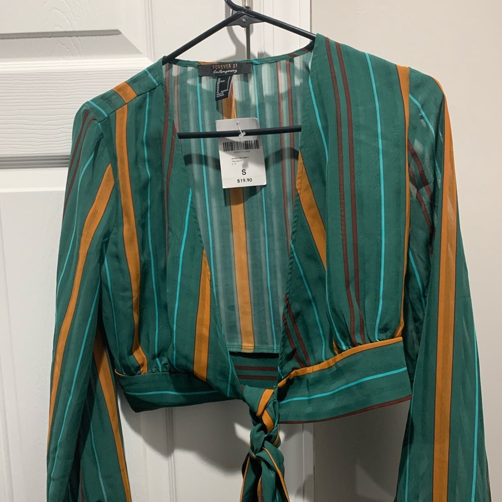 Sheer printed top size small
